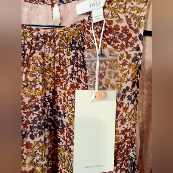 NWT Joie Tulip Floral Print Silk Blouse - Picture 5 of 6